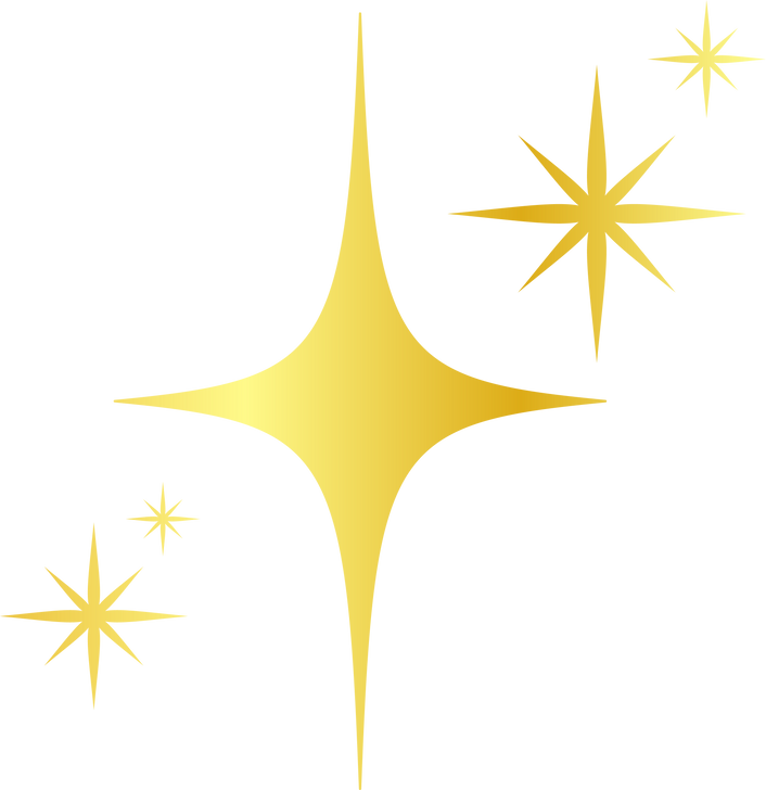 Gold Shiny Stars Design Element